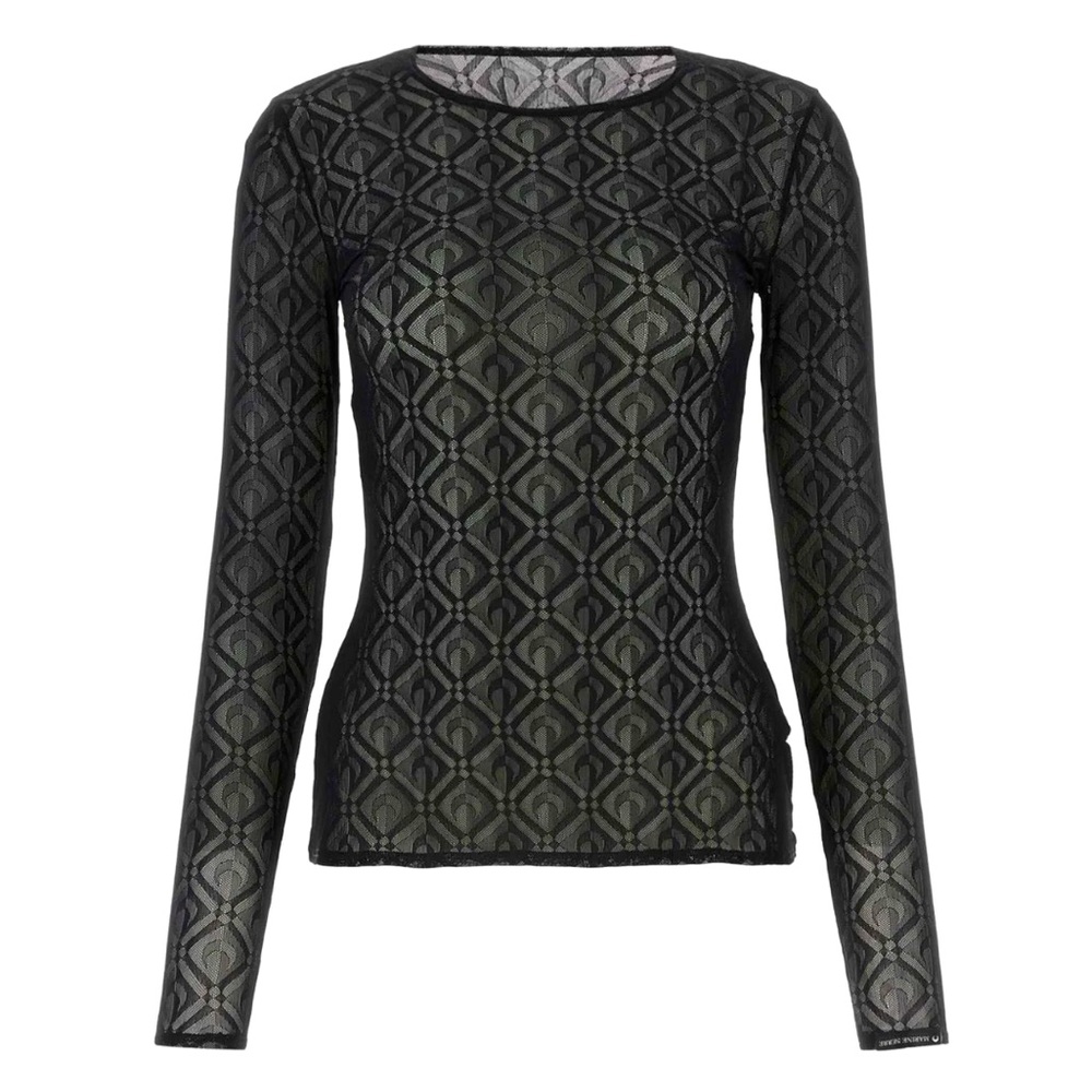 Marine Serre Monogram Mesh Jacquard Top